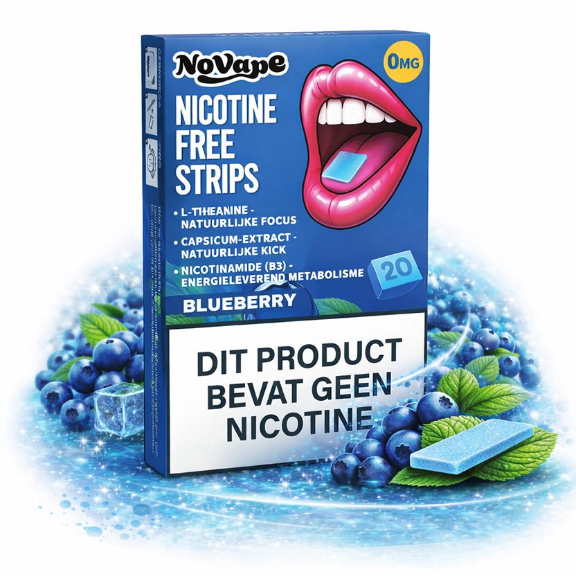 NOVAPE - Nicotine FREE Strips - Blueberry - 1 x 20Pcs