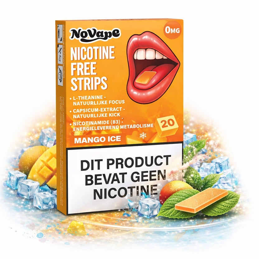 NOVAPE - Nicotine FREE Strips - Mango Ice - 1 x 20Pcs