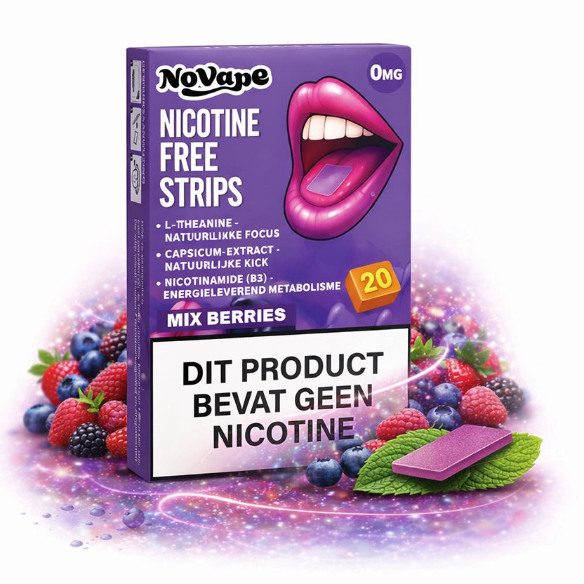 NOVAPE - Nicotine FREE Strips - Mixed Berries - 1 x 20Pcs