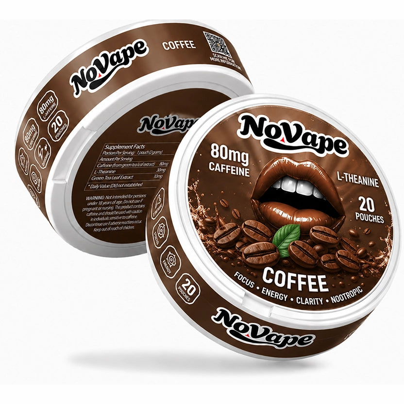 NOVAPE CAFEINE POUCHES - COFFEE - 80MG - 20 Pcs
