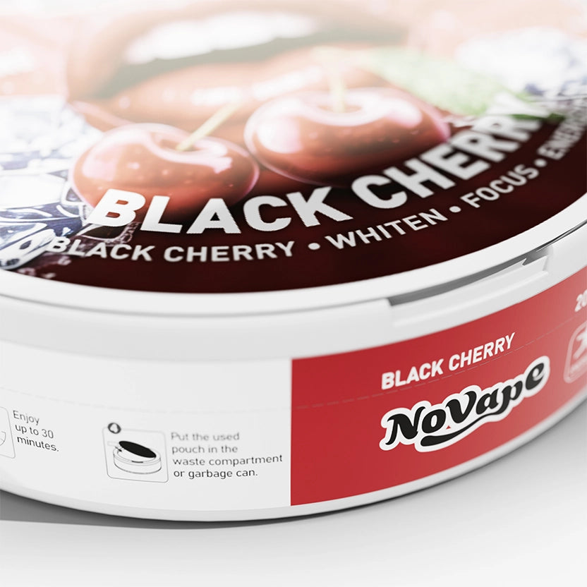 NOVAPE CAFEINE POUCHES - BLACK CHERRY - 80MG - 20 Pcs