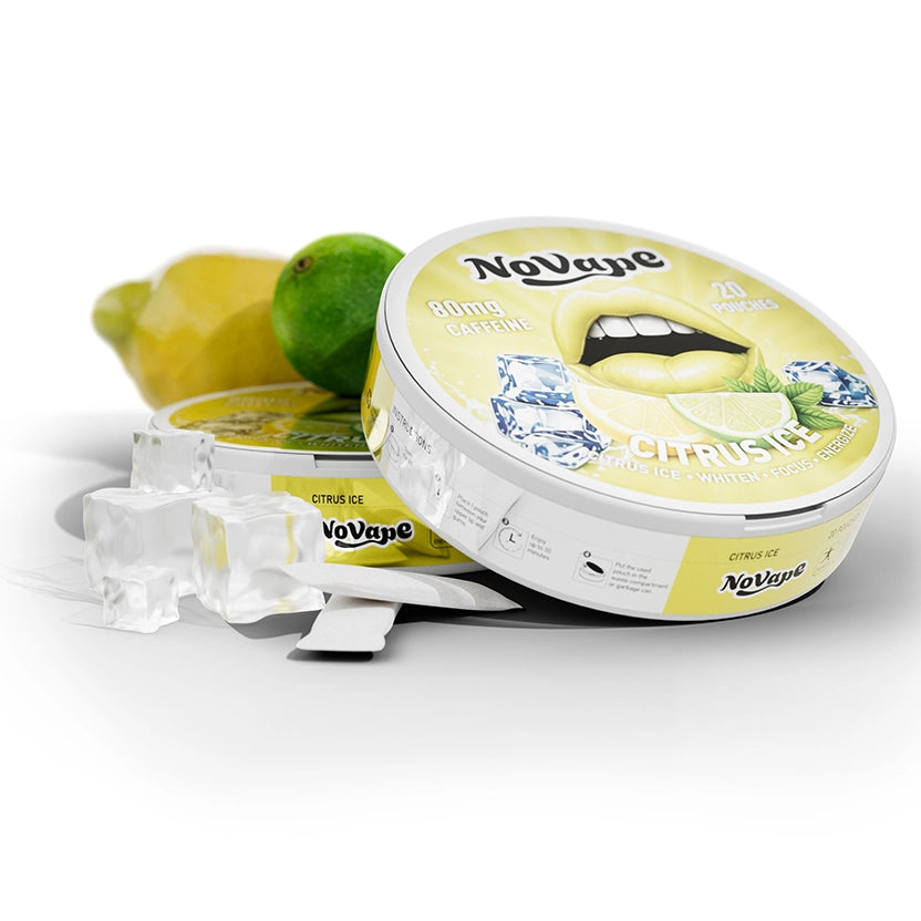 NOVAPE CAFEINE POUCHES - CITRUS ICE - 80MG - 20 Pcs