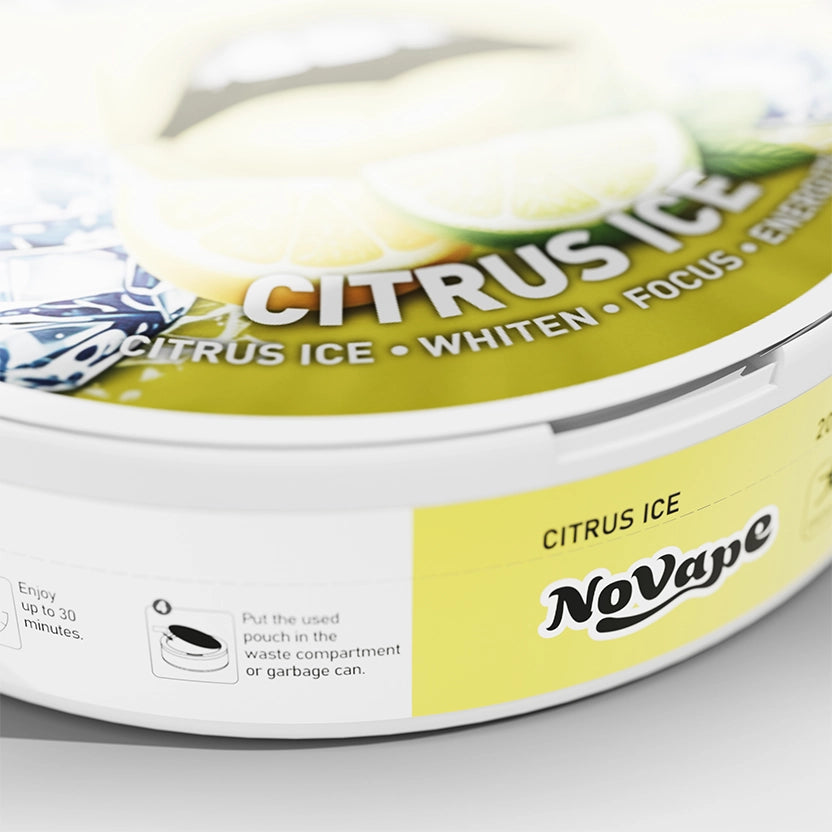 NOVAPE CAFEINE POUCHES - CITRUS ICE - 80MG - 20 Pcs