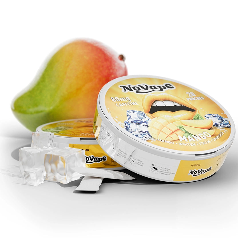 NOVAPE CAFEINE POUCHES - MANGO - 80MG - 20 Pcs