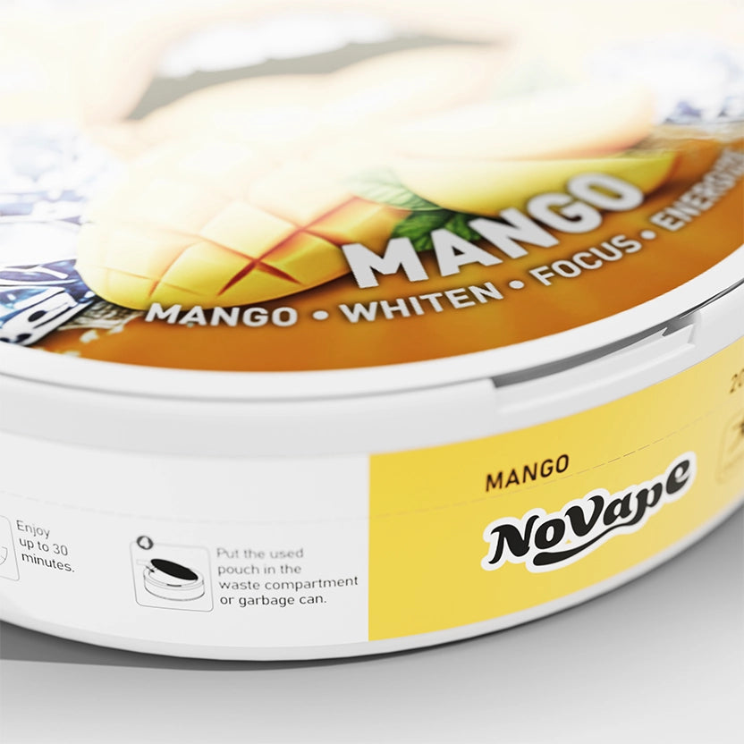 NOVAPE CAFEINE POUCHES - MANGO - 80MG - 20 Pcs