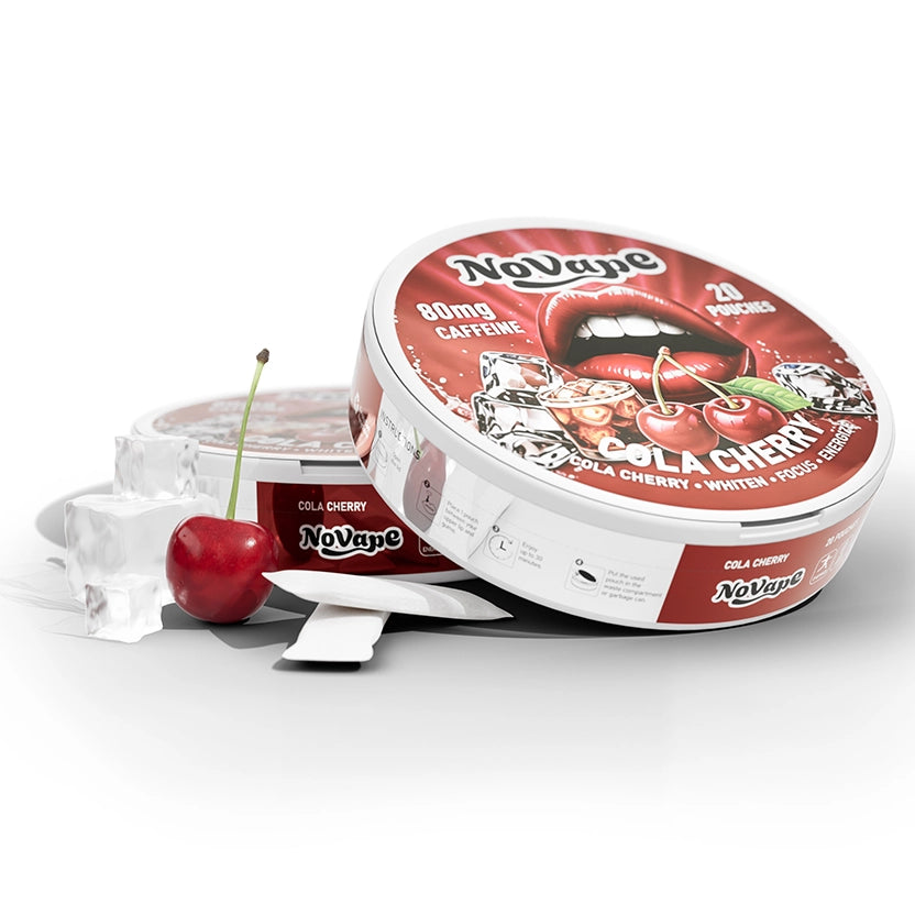 NOVAPE CAFEINE POUCHES - CHERRY COLA - 80MG - 20 Pcs