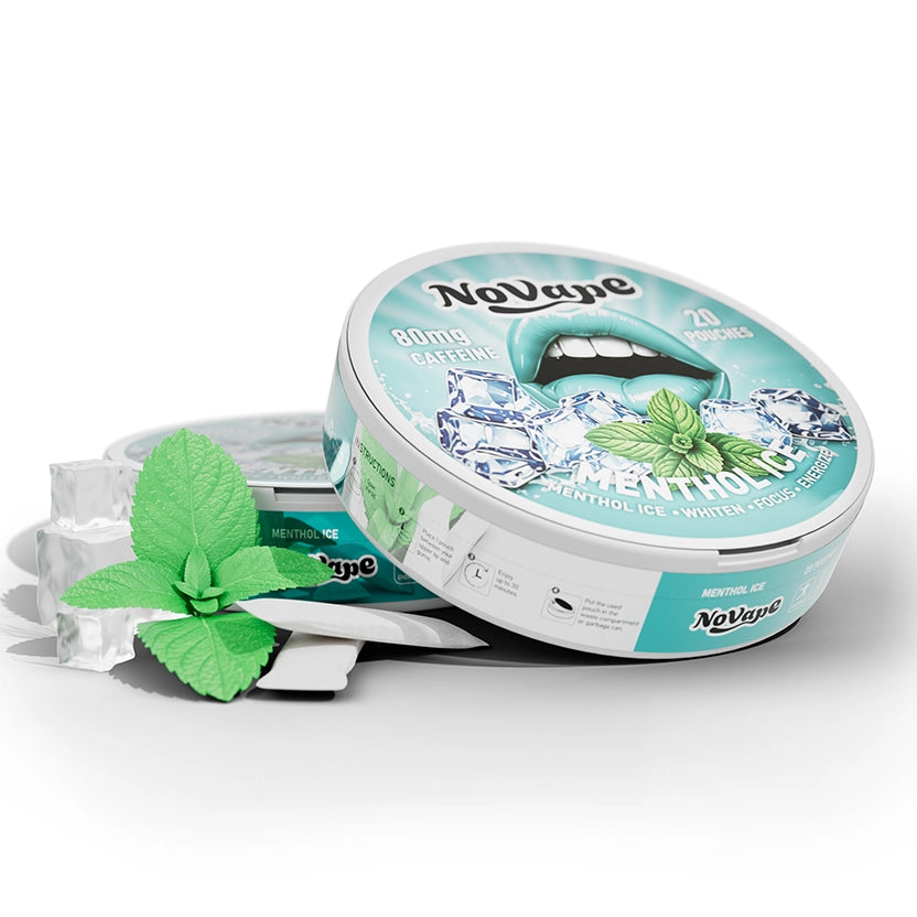 NOVAPE CAFEINE POUCHES - MENTHOL ICE - 80MG - 20 Pcs