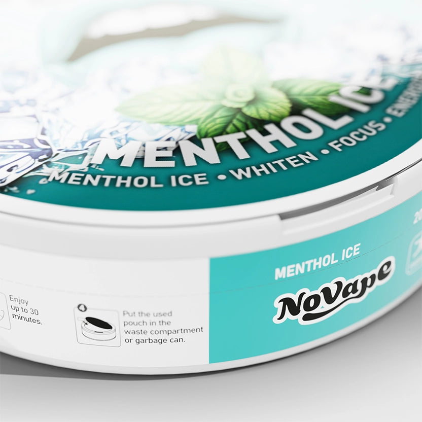 NOVAPE CAFEINE POUCHES - MENTHOL ICE - 80MG - 20 Pcs