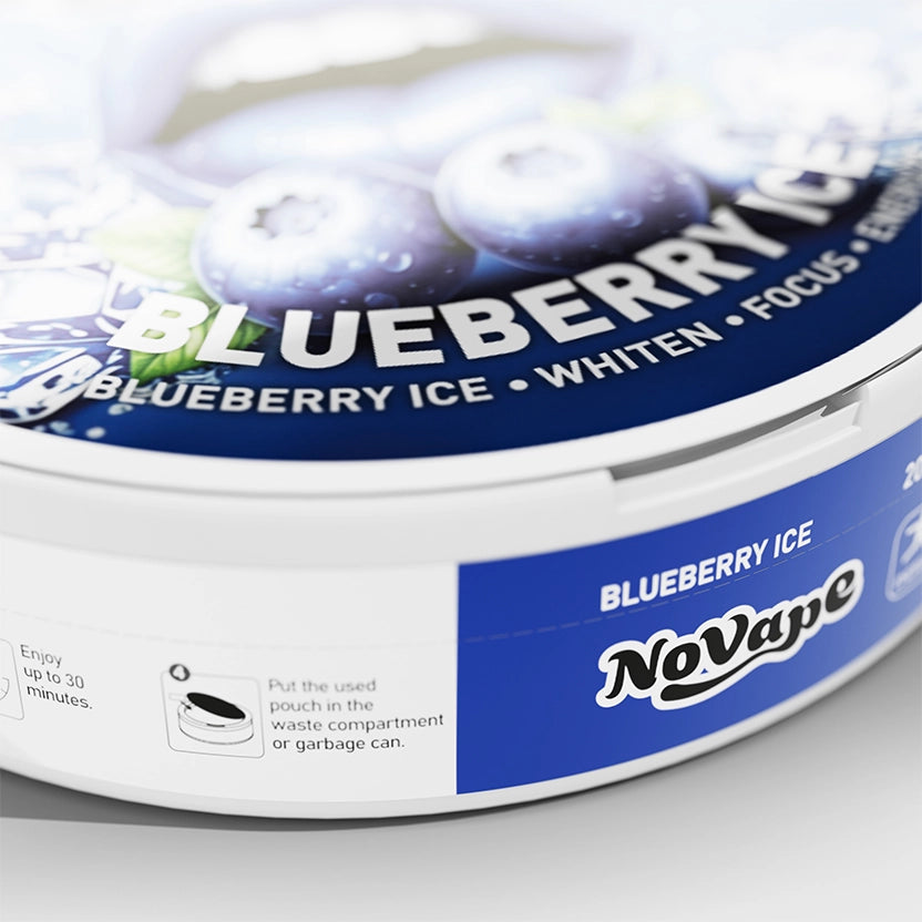 NOVAPE CAFEINE POUCHES - BLUEBERRY ICE - 80MG - 20 Pcs