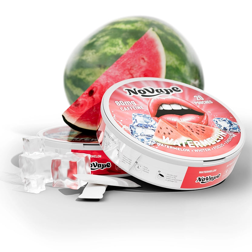 NOVAPE CAFEINE POUCHES - WATERMELON - 80MG - 20 Pcs
